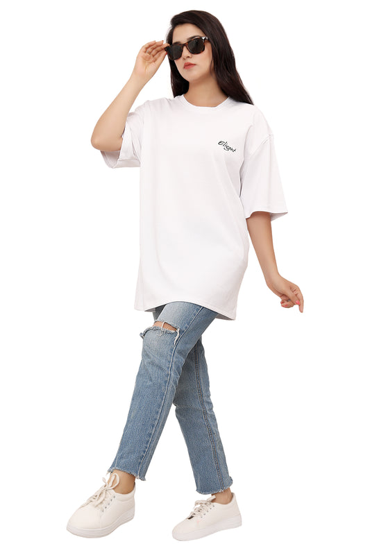 White Anti-Social Oversize Tshirt