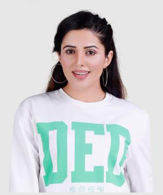 Amazing White DED Sweatshirt for Women