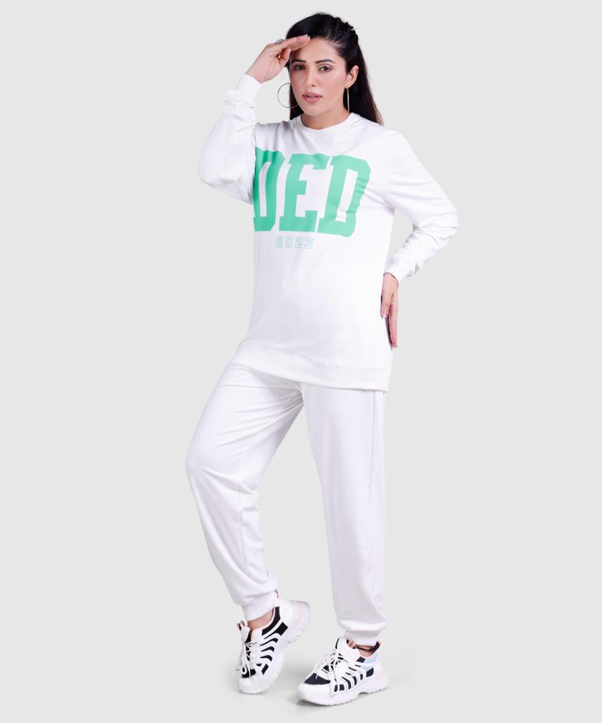 Amazing White DED Co-ord Set for Women