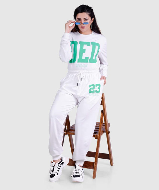 Amazing White DED Co-ord Set for Women
